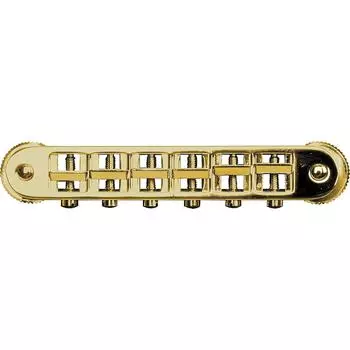 Tone Pros Стандартный бридж Tuneomatic Gold Guitar Bridge TP6-G