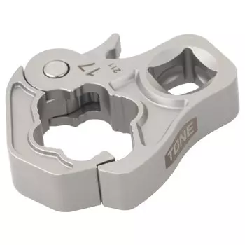 TONE Quick Open Claw Foot Wrench Ширина привода под ключ 17 мм 3QCF-17 9,5 мм (3/8 ) серебряный