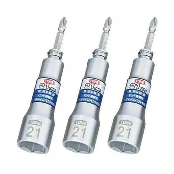 TONE Сменная универсальная головка-бит 21 мм, набор из 3 шт. 2BNU-213S