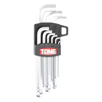 TONE Short ball point wrench set under the neck BS900S 9 items L-shaped Contents