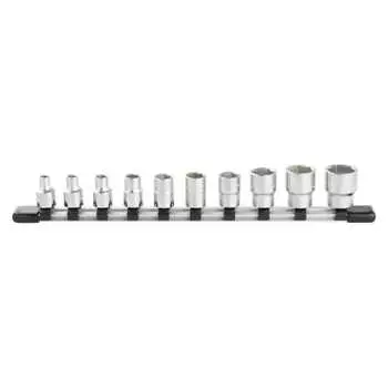 TONE socket set (hexagonal, with holder) HS310, drive angle 9.5mm (3/8 ), 10 items included