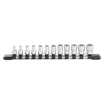 TONE socket set with drive angle 12 items included (hexagonal, holder) HS212, 6.35mm (1/4 ),