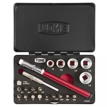 TONE Socket Wrench Bit Set Black Bit Insert Set & 6.35mm [1/4 ] L-MIX21920MBK 21-piece