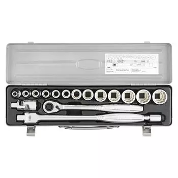 Набор торцевых ключей TONE Drive 17 Silver, 12,7 мм (1/2 ), 750MH, Содержимое Части, серебряный