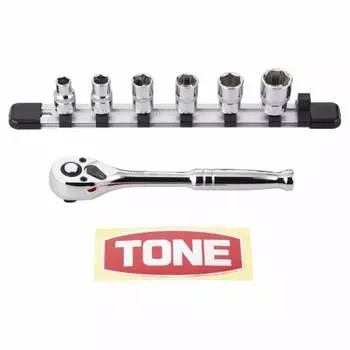 TONE Socket Wrench Set (Hexagonal, with holder) SHCH3080 Drive angle 9.5mm (3/8 ) Contents 7 items
