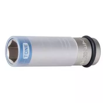 TONE Thin foil nut socket for impact with protector 4AP-17N Drive angle 12.7mm (1/2 ) Blue Width across flats 17mm