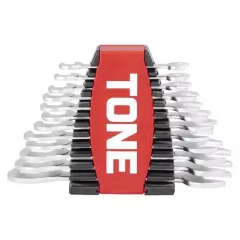 TONE Thin Spanner Set DSTO1200P 12 items (with holder) Red/Black Contents