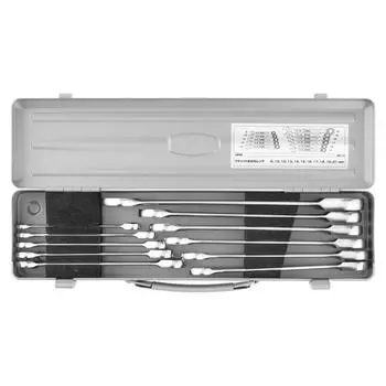 Tone Tone Ratchet Eyeglass Wrench Set Rm110 Silver Content 11 Points