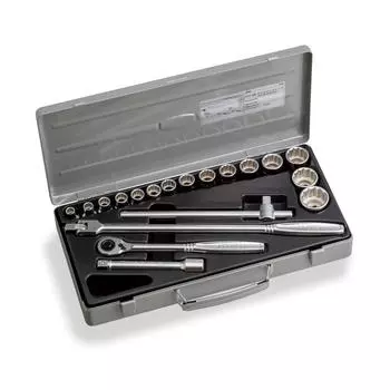 Tone Tone Socket Wrench Set 260m Insert 12.7 Mm 12 Each Silver Content 19 Points
