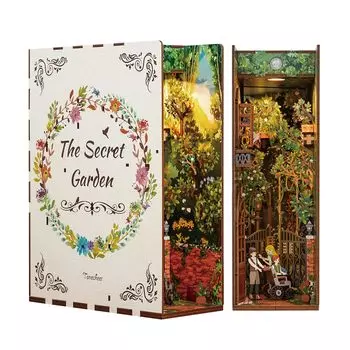 Tonecheer Book Nook Kit 3D Puzzle 3D DIY Miniature Dollhouse Kit Деревянная книжная полка Украшение ручной работы Набор Популярный подарок на день рождения для начинающих и