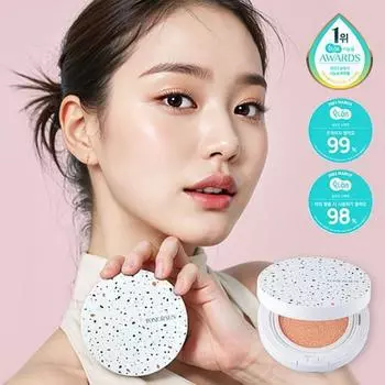Tonefitsun Padefree Vegan Pinbe Tone-Up Terrazzo Cushion SPF50+ PA++++, 2 pieces, 12g