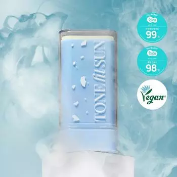 TONEfitSUN Vegan Солнцезащитный стик без кожного сала (Водонепроницаемый/грунтовка) (SPF50 + / PA ++++)