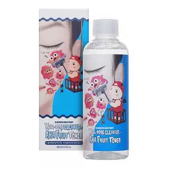 Тонер для лица Корея с фруктовыми кислотами Elizavecca Milky Piggy Hell-Pore Clean Up AHA Fruit Toner 200 мл