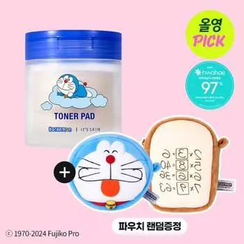 Тонер-пад It s Skin Power 10 Formula LI, 80 листов (+ План подарков в мешочке Дораэмона), Корейская популярная взрывная косметика