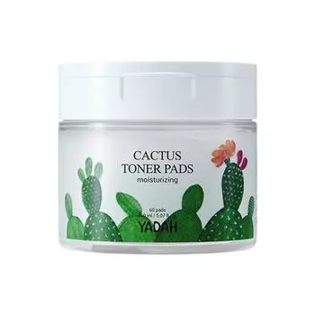 Тонер-подушечки Yada Cactus 60 листов, 60 штук, 1 штука