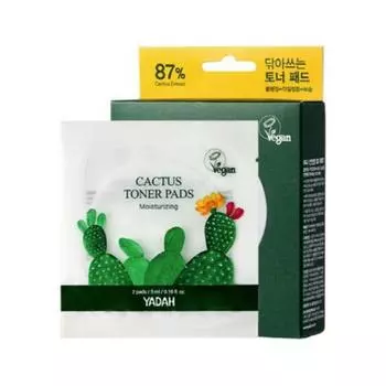 Тонер-подушка YADAH Cactus (2 прокладки x 10 упаковок)