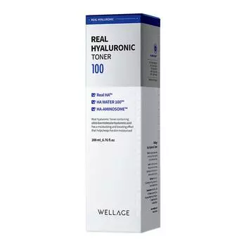 Тонер Wellage Real Hyaluronic 100, 200 мл, 1 шт.