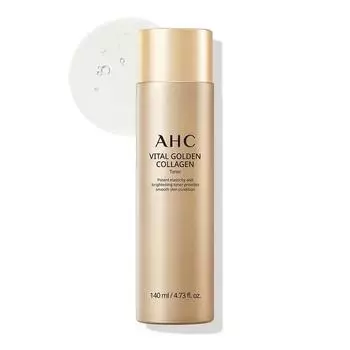 Тоник AHC Vital Golden Collagen, 140 мл, 1 шт. Популярная корейская косметика