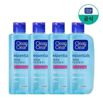 Тоник для контроля уровня жирности кожи Clean & Clear Essential Oil Control, 100 мл, 4 шт.