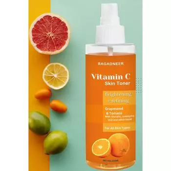 Тоник для сияния с витамином С, 100 мл. Богатый антиоксидантами и помогающий уменьшить темные пятна, увлажняющий легкий тоник-спрей для лица для всех типов кожи, для мужчин и женщин. 100ml