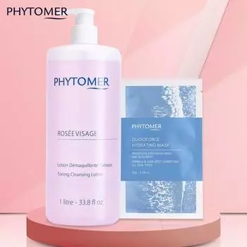 Тоник Phytomer Rose Visage 1000 мл + маска Oligo Force, 1 лист
