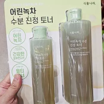 тоник с увлажняющим и успокаивающим эффектом на основе молодого зеленого чая shingmulnara 500 мл + 200 мл