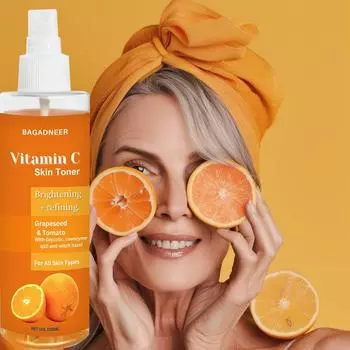 Тоник с витамином С, мандарином и какаду | Для сияющей кожи | Без отдушек | Для всех типов кожи | Женщины и мужчины | 100% веганский продукт | 100 мл 100 ml