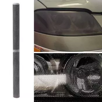 Тонировочная пленка для фар с перфорацией и сеткой Fly Eye Самоклеящаяся виниловая пленка для окон чёрный