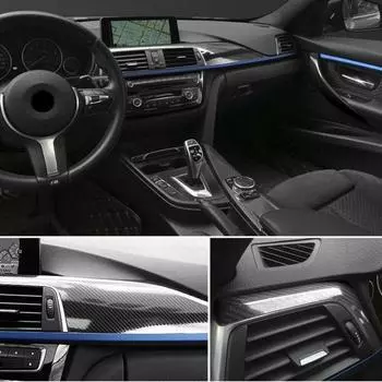 Тонировочная пленка утолщенная тонкая матовая 4D черная пленка из углеродного волокна для автомобиля