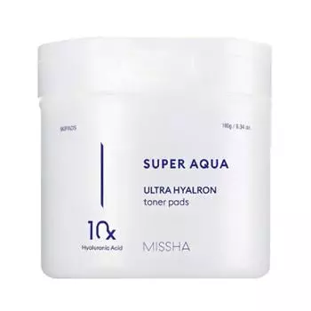 Тонизирующие подушечки Missha Super Aqua Ultra Hyalon (90 колодок)