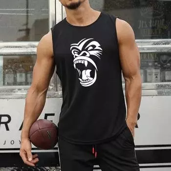 Тонкая быстросохнущая майка для бодибилдинга, мужская рубашка без рукавов для тренажерного зала и фитнеса, мужская повседневная майка-стрингер, летняя тренировочная одежда 3XL белый