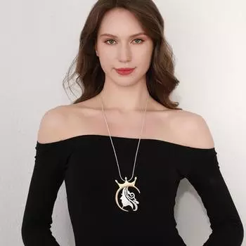 Тонкая цепочка, простое металлическое ожерелье, ажурная цепочка для свитера, модное портретное геометрическое ожерелье, ежедневное золотой/серебряный