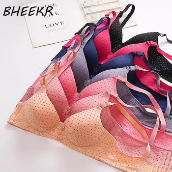 Тонкая чашка с принтом, удобное нижнее белье, трехбортный женский бюстгальтер 34/75