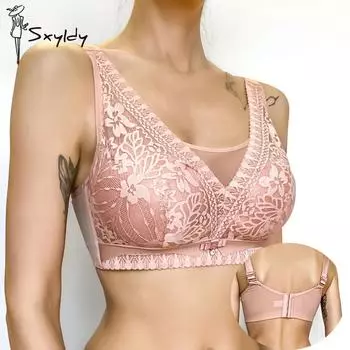 Тонкая часть большой груди показывает небольшой собранный бюстгальтер, удобное неметаллическое кольцо, регулируемое нижнее белье для женщин 36BC фиолетовый