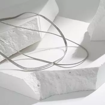 Тонкая двухслойная плоская цепочка из змеиной кости для женщин INS Cool Style персонализированное складное короткое ожерелье с лезвием