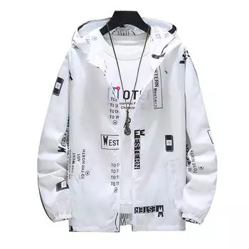 Тонкая дышащая быстросохнущая куртка с защитой от ультрафиолета M белый