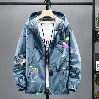 Тонкая дышащая быстросохнущая куртка с защитой от ультрафиолета S-5XL S синий