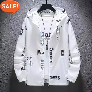 Тонкая дышащая быстросохнущая куртка с защитой от ультрафиолета M белый