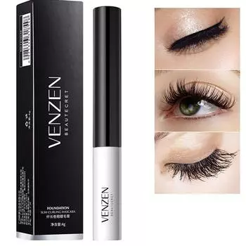 Тонкая густая вьющаяся тушь для ресниц, натуральная, тонкая, водостойкая, не легко снимается, макияж, подкручивающая тушь, косметика
