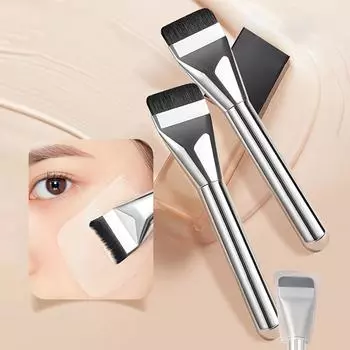 Тонкая кисть для тональной основы, бесследная кисть для консилера, кисть для маски, плоская головка, мягкие инструменты для волос, косметические инструменты для макияжа 1pcs