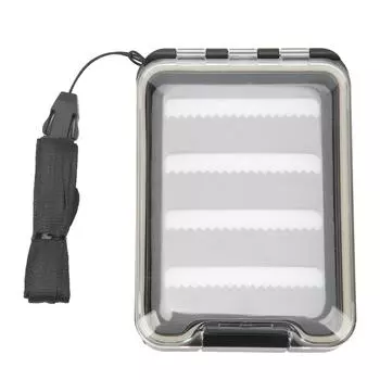 Тонкая коробка для ловли рыбы нахлыстом с губкой и вставкой из губки, водонепроницаемая коробка для крючков для ловли рыбы нахлыстом, легкая, большой емкости с