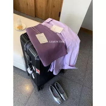 Тонкая короткая юбка весна-лето на все случаи жизни черный костюм Purple spring style S
