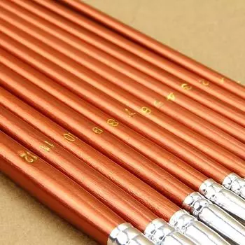 Тонкая красная жемчужина, деревянная краска, акриловая акварель, масляная живопись, художественные кисти, 1 комплект/12 шт. 1 pc