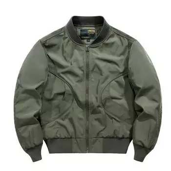 Тонкая куртка-бомбер для мужчин, весенне-осенняя спортивная модная тенденция, универсальная бейсбольная куртка American Tooling M чёрный