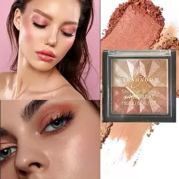 Тонкая мерцающая скульптурная палитра для контурной подсветки, стерео тени для носа, палитра теней для век, консилер, осветляющая пудра теней для век 01#