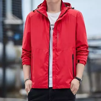 Тонкая мужская куртка на весну и осень M чёрный