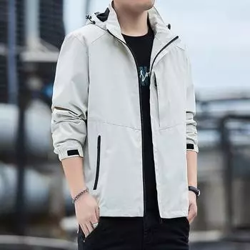 Тонкая мужская куртка на весну и осень M красный