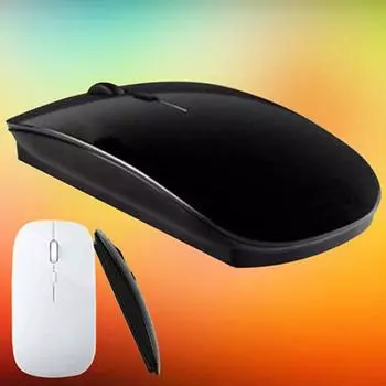 Тонкая оптическая беспроводная мышь 2,4 ГГц + USB-приемник для ноутбуков Macbook белый