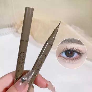 Тонкая подводка для глаз, жидкий карандаш, гелевая ручка, водостойкая, быстросохнущая, легко наносится, не размазывается, тонкие подводки для глаз 01