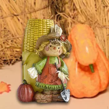 Тонкая работа подсвечник статуэтка человека украшение мультфильм фигурка для стола Scarecrow Girl